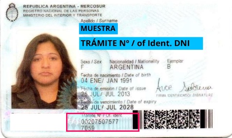 Traminte Nº/ of ident